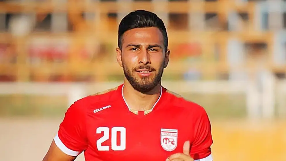 El futbolista iraní Amir Nasr-Azadani en una foto difundida en redes sociales.