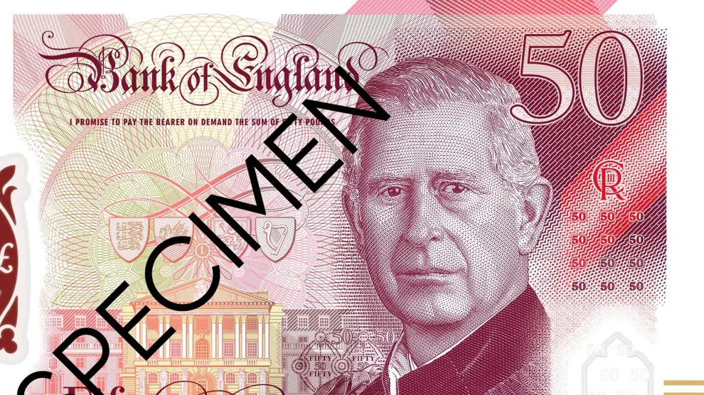 Ejemplo del nuevo billete con la cara de Carlos III.