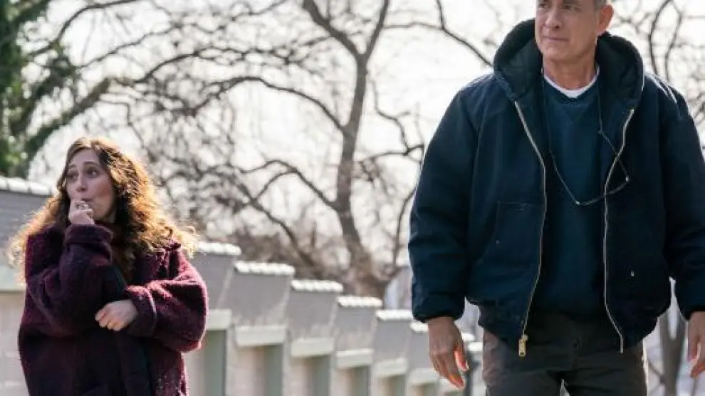 Tom Hanks y Mariana Treviño en un instante de la película.
