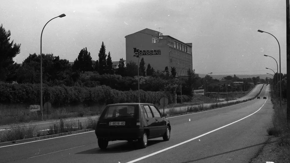 Antiguas instalaciones de Hispano Carrocera en Zaragoza, en la carretera de Madrid