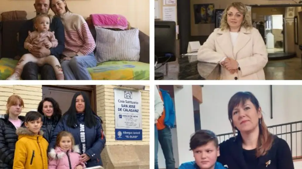 Familias refugiadas ucranianas en Aragón
