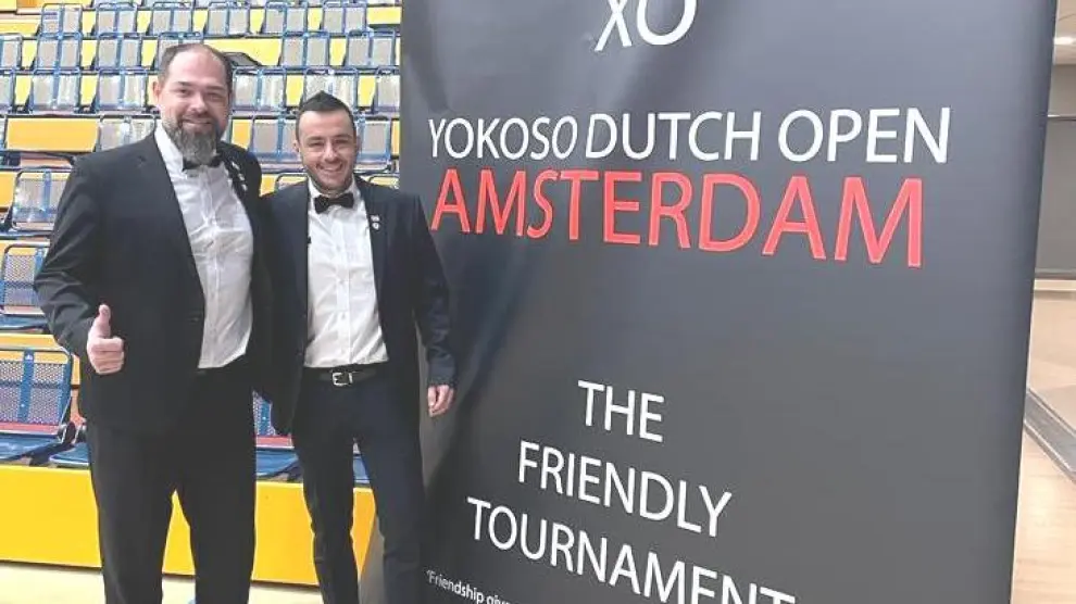 Los árbitros aragoneses presentes en el Open de Ámsterdam.