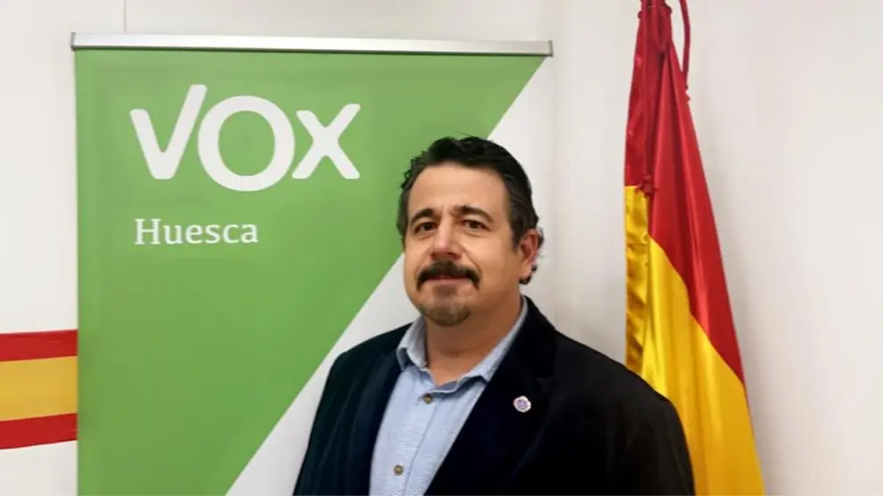 José Luis Rubió, hijo de un exalcalde del PP de Huesca, será el número 2 de la candidatura de Vox a la alcaldía.