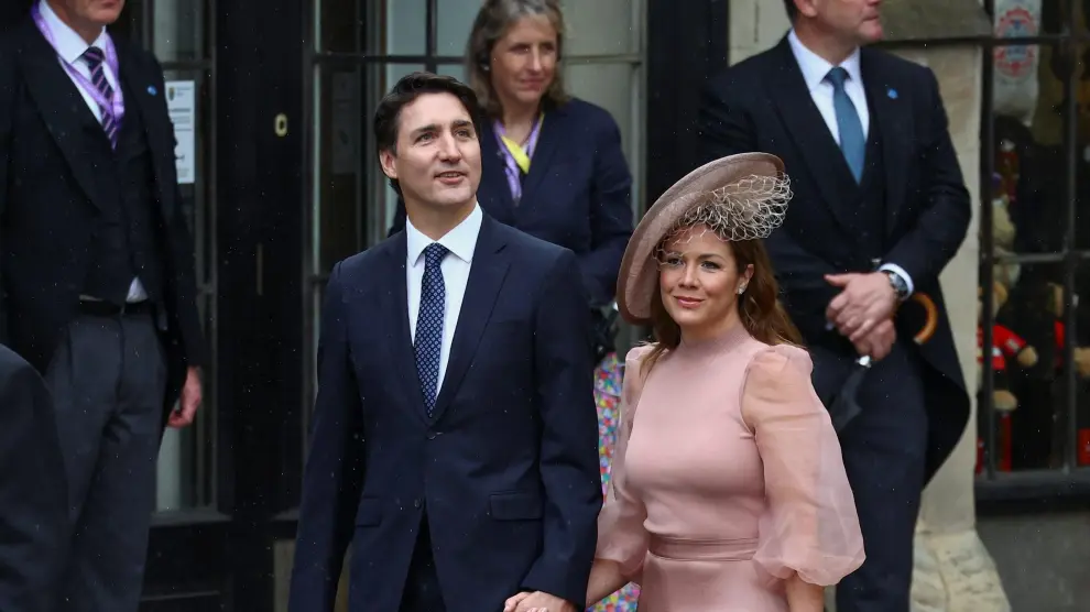 Justin Trudeau y su esposa Sophie Trudeau.