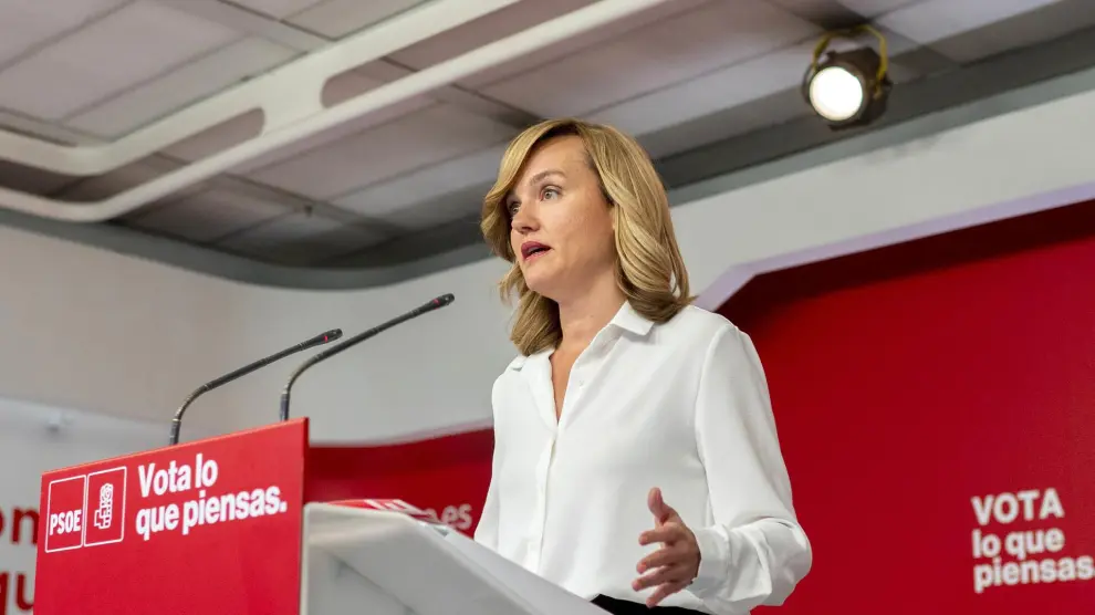Pilar Alegría encabezará la lista del PSOE Zaragoza al Congreso y Florencio García Madrigal al Senado
