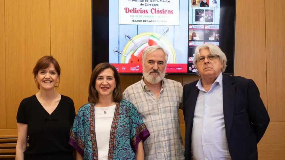 Raquel Anadón, Sara Fernández, Alfonso Plou y José María Turmo