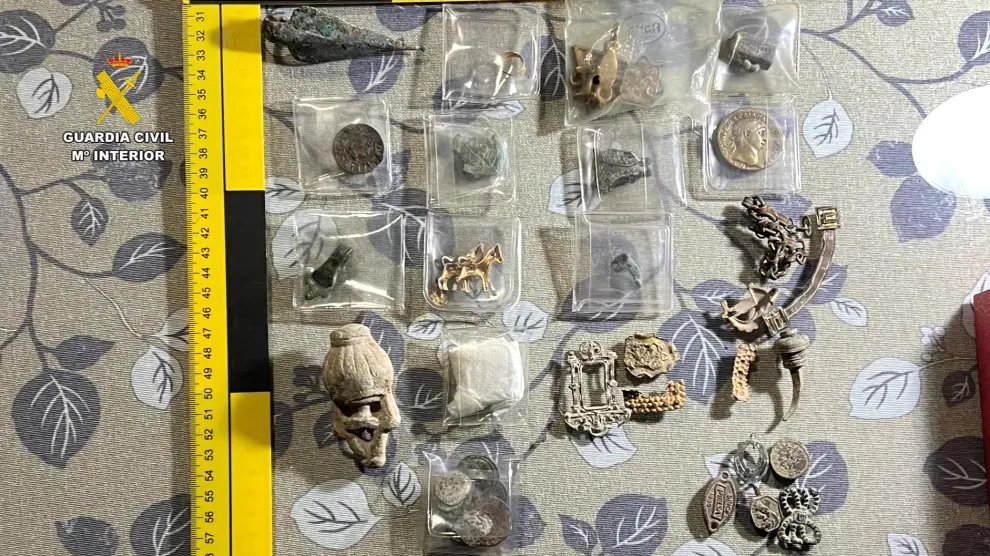 Otras piezas encontradas por la Guardia Civil en Córdoba.