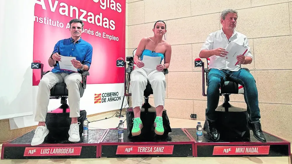Luis Larrodera, Teresa Sanz y Miki Nadal, miembros del jurado de ‘MentorizAJE, the talent show’.