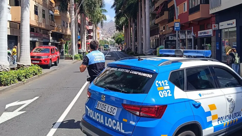 Un coche de policía en Tenerife.