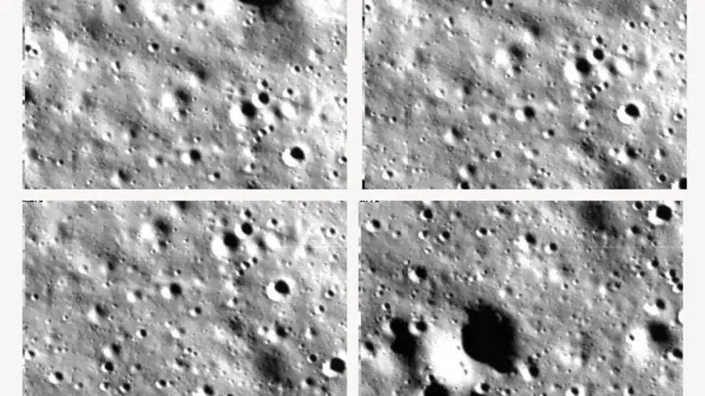 Foto de la Luna enviada por la misión espacial de la India Chandrayaan-3