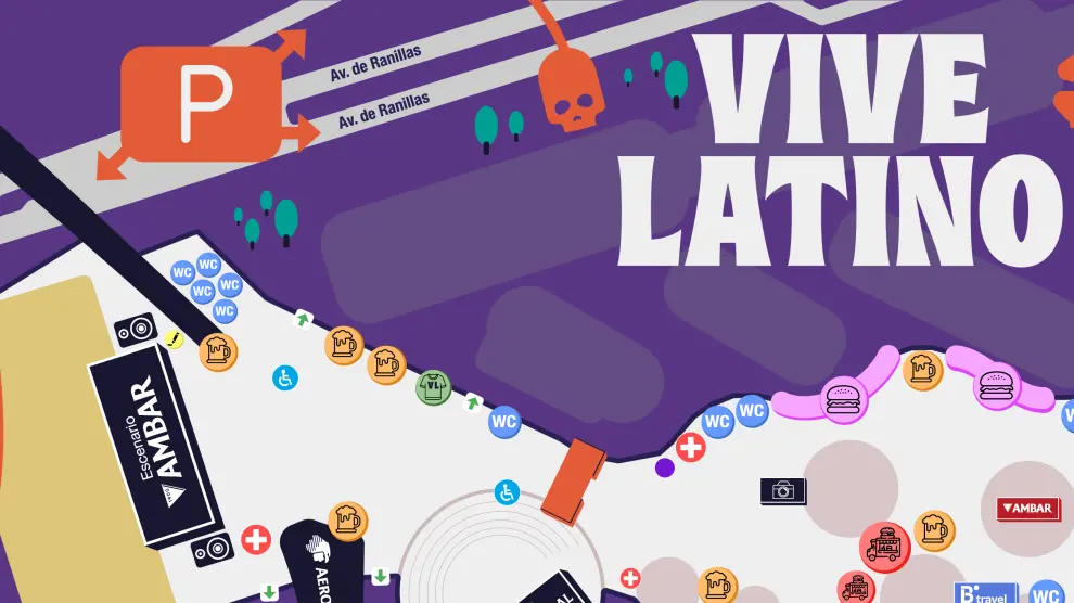 Plano del festival Vive Latino Zaragoza 2023