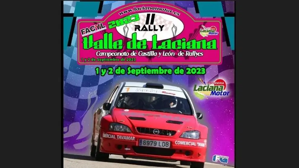 Cartel del Rally Valle de Laciana, donde ha tenido lugar el fatal accidente