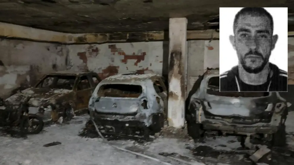 Vehículos afectados en el incendio del garaje de Doctor Horno