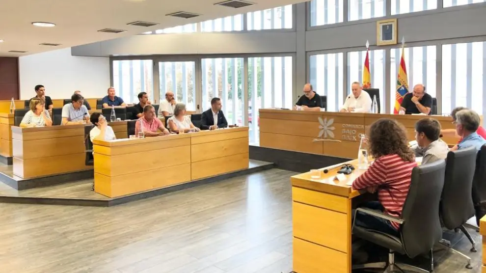Pleno de la Comarca del Bajo Cinca celebrado este martes en Fraga.
