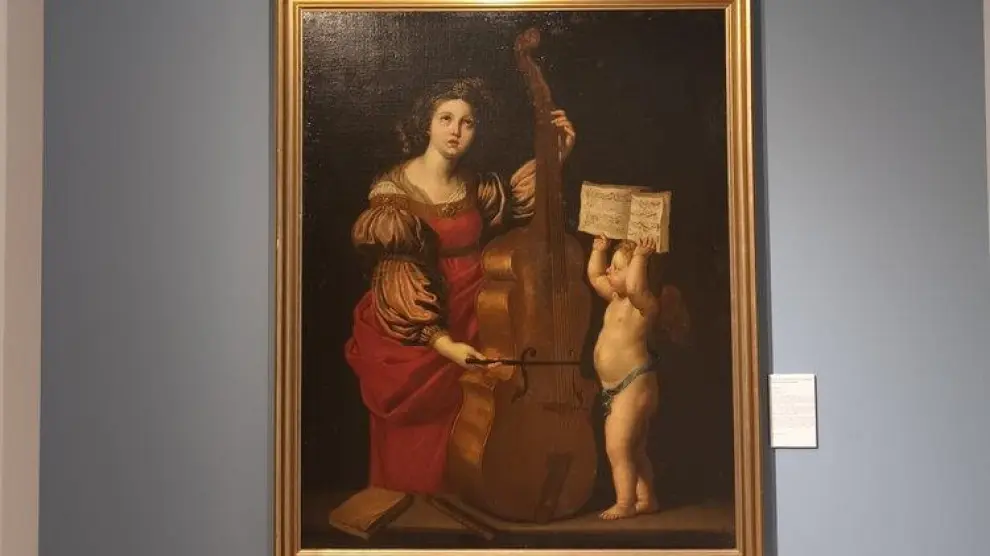El Museo de Huesca exhibe el lienzo de Santa Cecilia como Obra Destacada de su Sala 6.