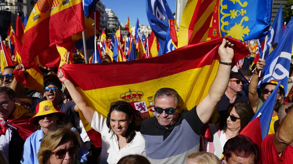 Acto del PP en Madrid contra la posible amnistía a los independentistas.