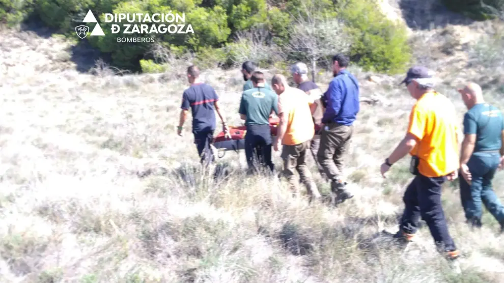 Los bomberos de la Diputación de Zaragoza han participado en el dispositivo de búsqueda para localizar al hombre desaparecido en Grisel.