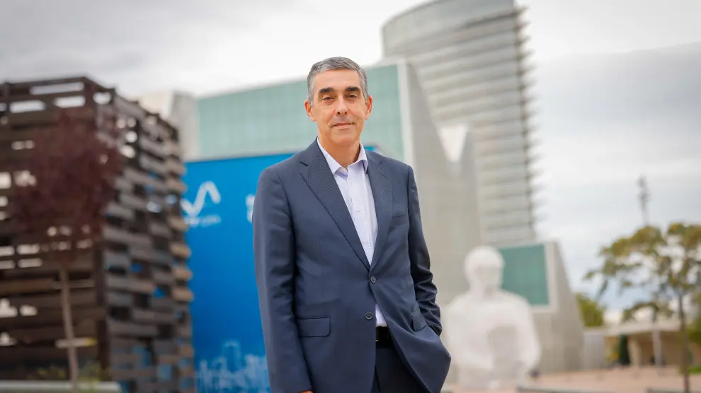 Fernando Silva, directivo de Siemens, el pasado jueves en Zaragoza.