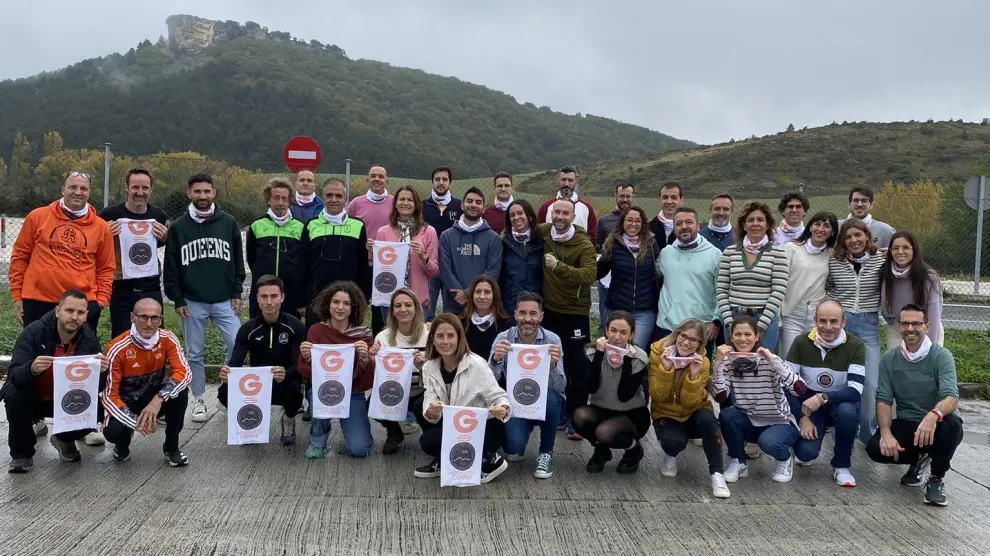 Deportistas zaragozanos participantes en la Behobia-San Sebastián.