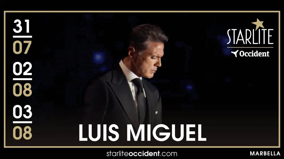 Luis Miguel ofrecerá tres conciertos en Starlite Occident 2024 en Marbella.