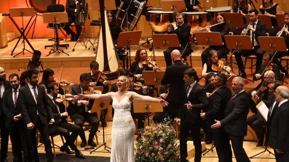 Nina María Fischer, durante el recital en la sala Mozart.