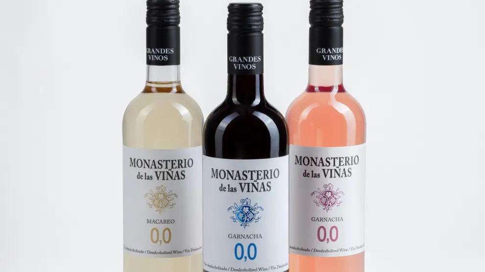 Los tres vinos de Monasterio de las Viñas sin alcohol.