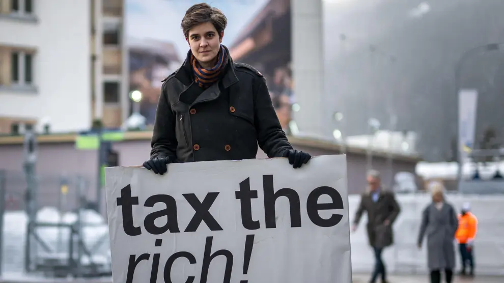 Marlene Engelhorn, reclama en el foro de Davos una tasa para los ricos.