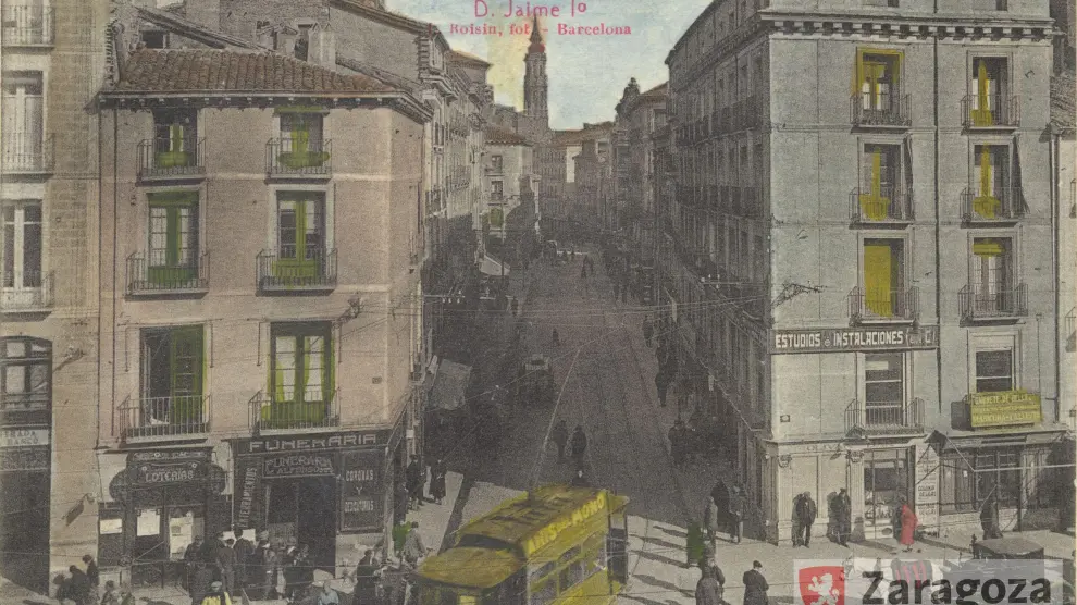 Una vista del archivo de Zaragoza del aspecto de la ciudad en 1924.