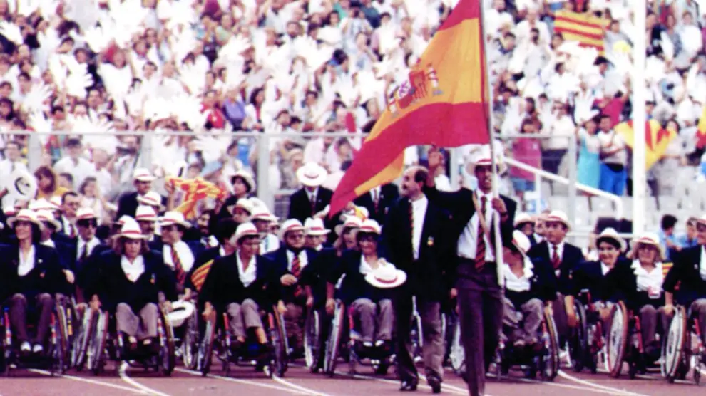 Foto de archivo de Javier Salmerón en los Juegos Paralímpicos de Barcelona 92