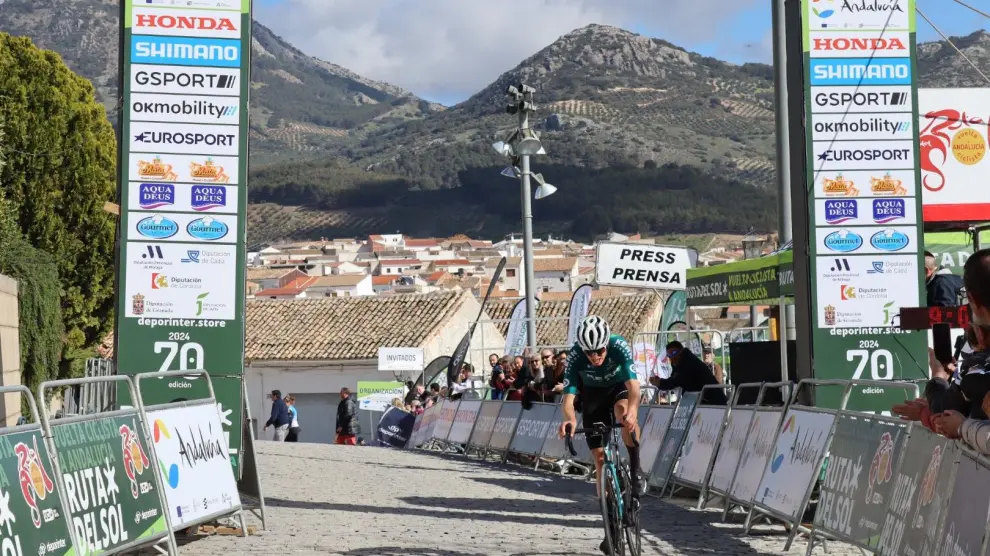 El ciclista jaqués Pablo Castrillo, en la prueba andaluza.
