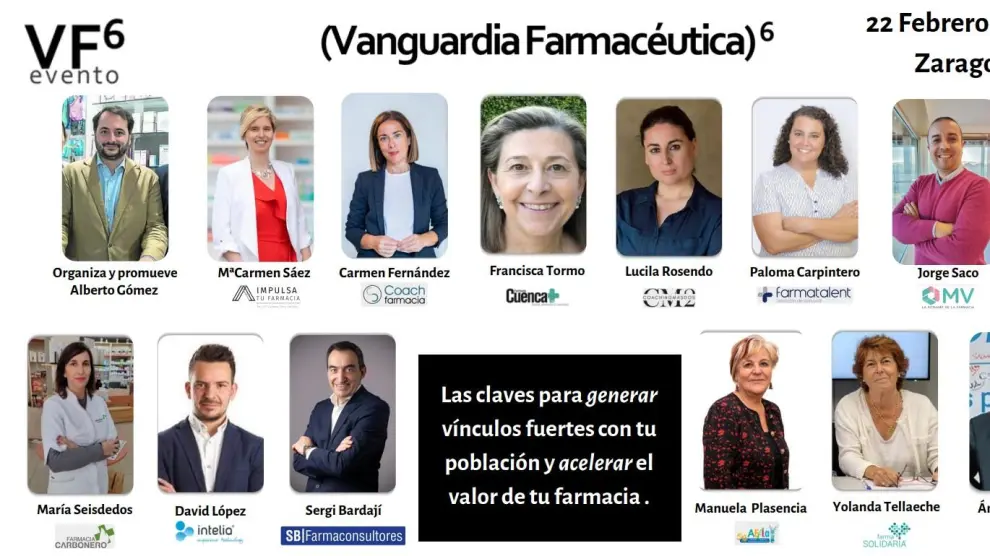 Personas que intervendrán en el nuevo foro Vanguardia Farmacéutica.