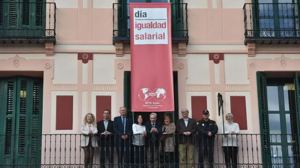Acto por el Día de la Igualdad Salarial en Huesca.