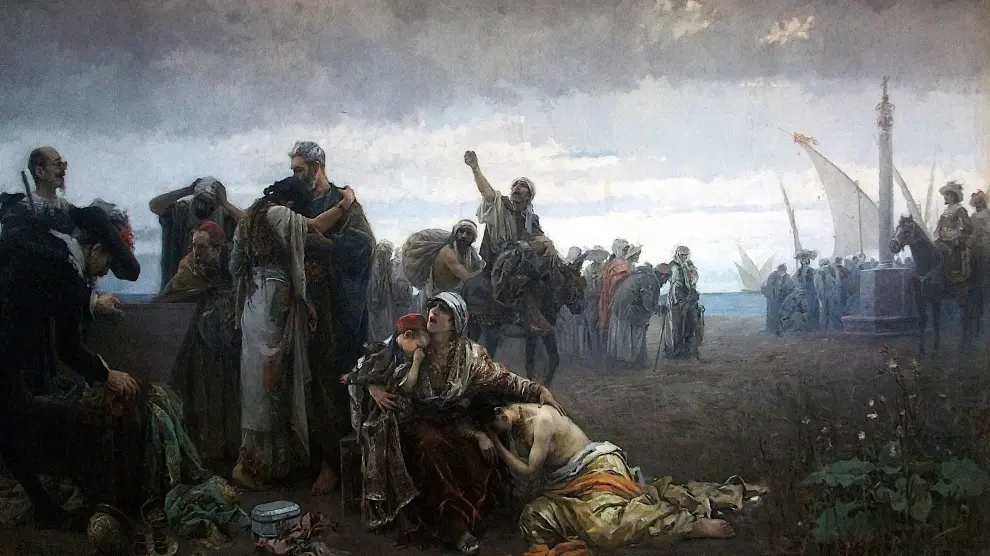 'La expulsión de los moriscos', cuadro realizado por Gabriel Puig Roda en 1894 y que se conserva en el Museo de Bellas Artes de Castellón.