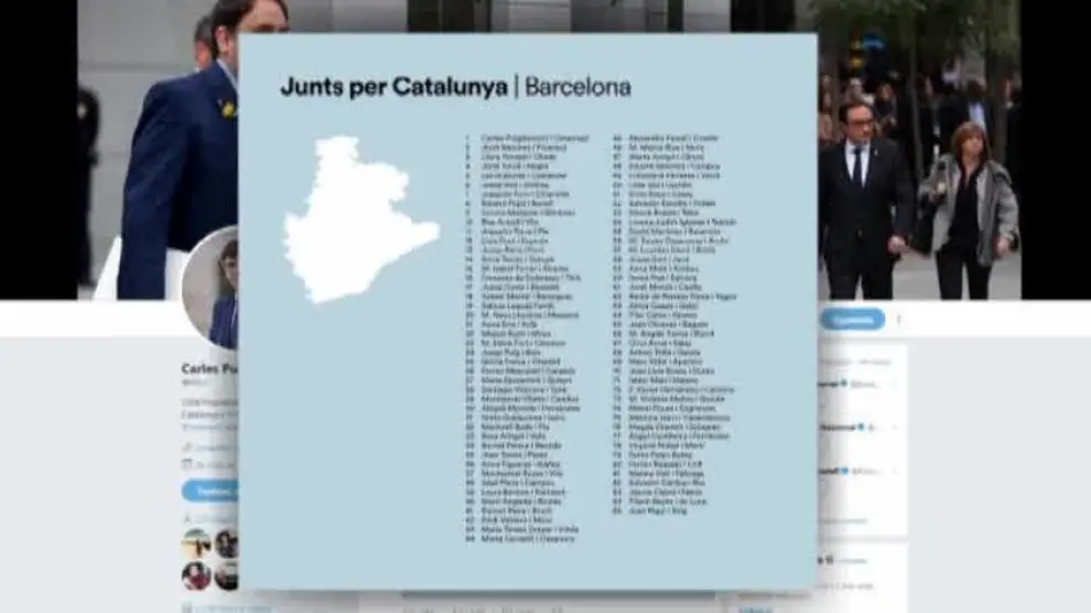 Puigdemont se rodea de exconsellers e independientes en su lista para el 21D