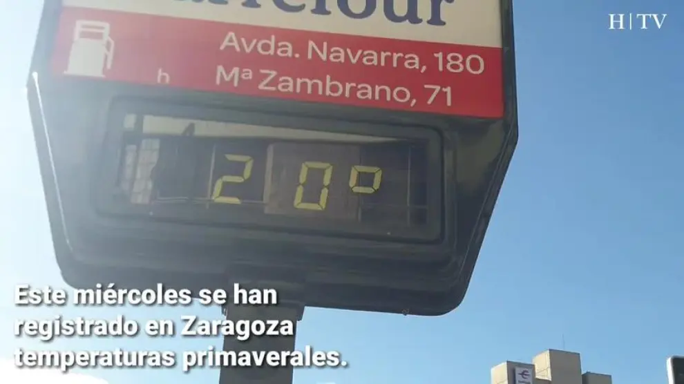 Zaragoza supera los 20 ºC en el tercer día del año
