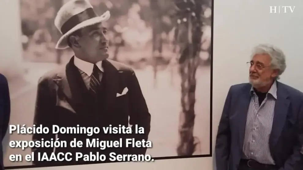 Plácido Domingo visita el Museo Pablo Serrano de Zaragoza