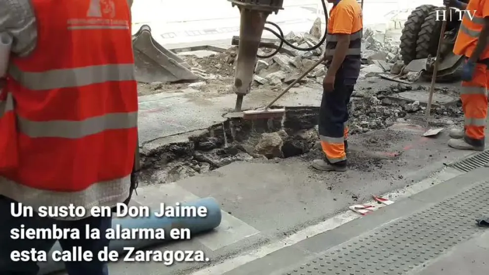 Un escape de gas ya controlado en Don Jaime siembra la alarma en el centro de Zaragoza