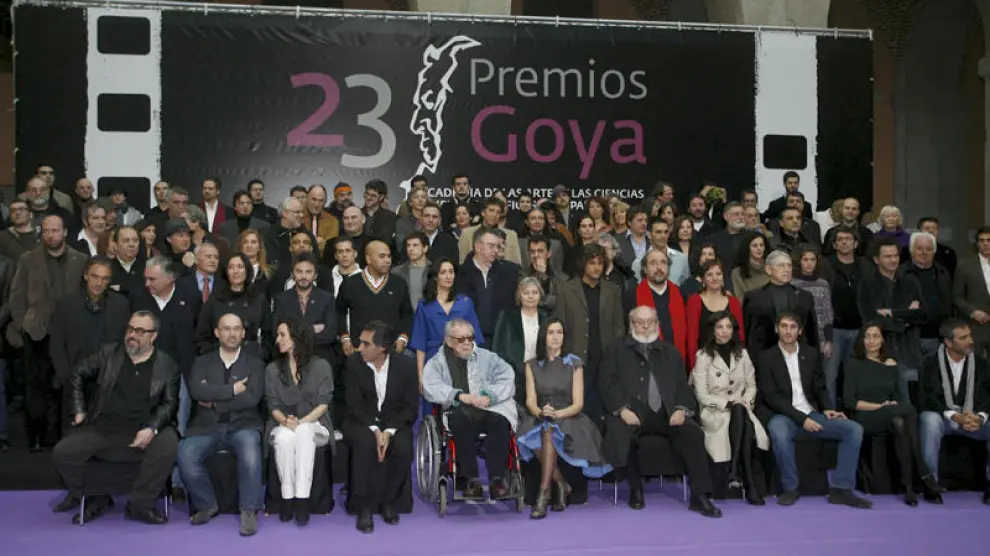 Foto de familia de los candidatos a los premios Goya.