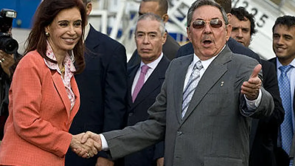 Raúl Castro y Cristina Fernández