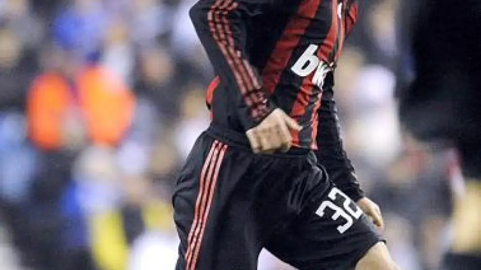 David Beckham, con la indumentaria del Milan.