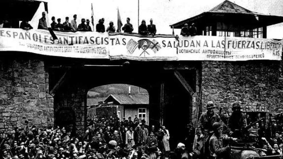 Liberación del campo de Mauthausen por las tropas norteamericanas.