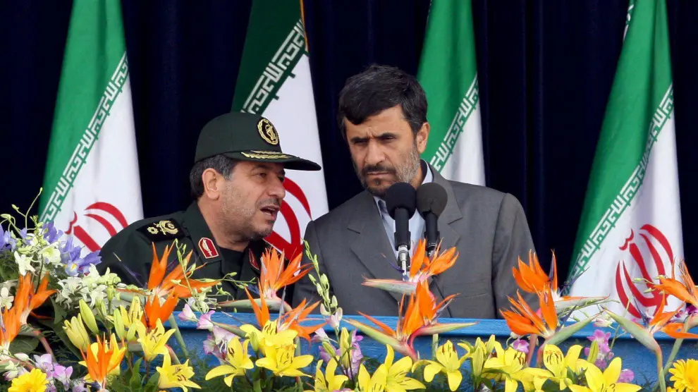 El presidente iraní durante la celebración