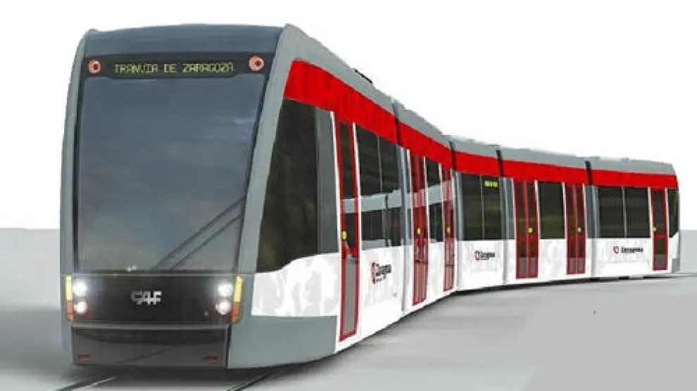 Recreación de un tranvía Urbos 3 de CAF, cuyo diseño ha corrido a cargo de la firma italiana Giugiaro Design