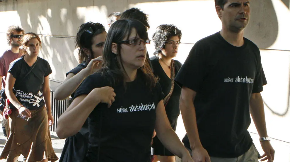 Seis detenidos en unos altercados durante el juicio a una anarquista catalana