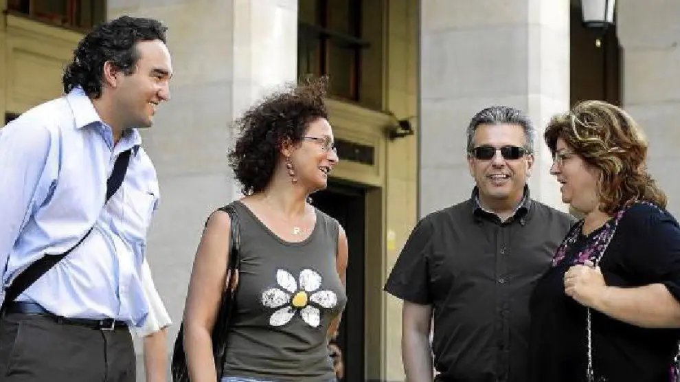 David Baringo (i), Marta Jiménez (ci), Juan Manuel Fernández (cd) y Julia Langa (d)