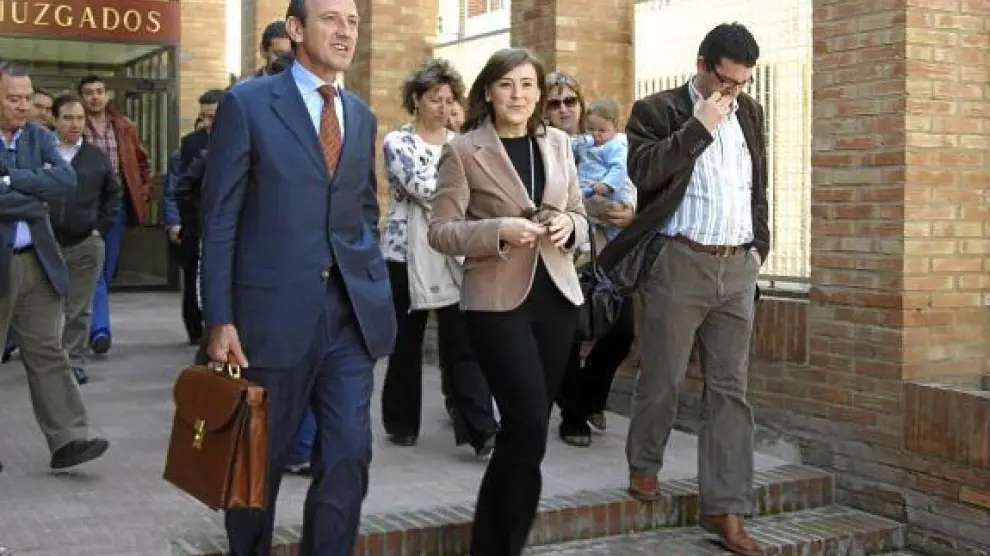 Ana Cristina Vera, saliendo de los juzgados de Tarazona en una fotografía de archivo.