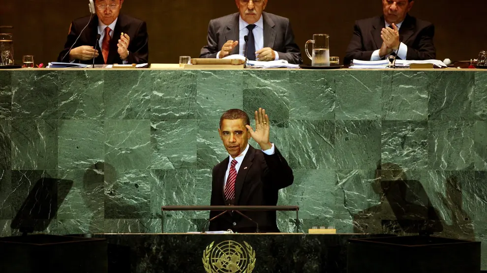 El presidente de EE. UU. ante la asamblea de la ONU