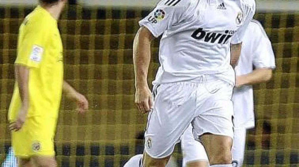 Cristiano Ronaldo celebra su gol, el primero del partido.