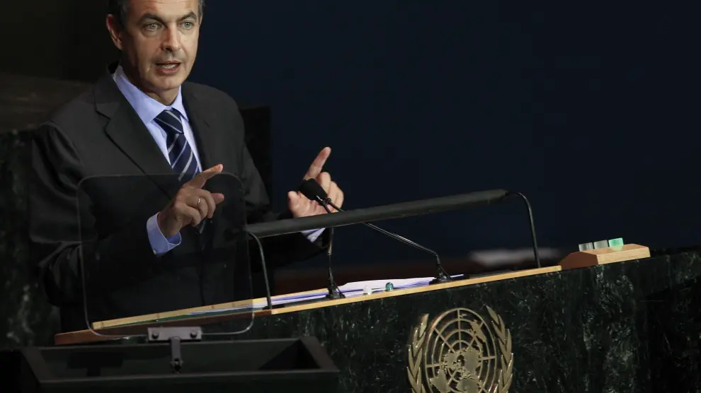 Zapatero, durante su intervención en la Asamblea General de la ONU
