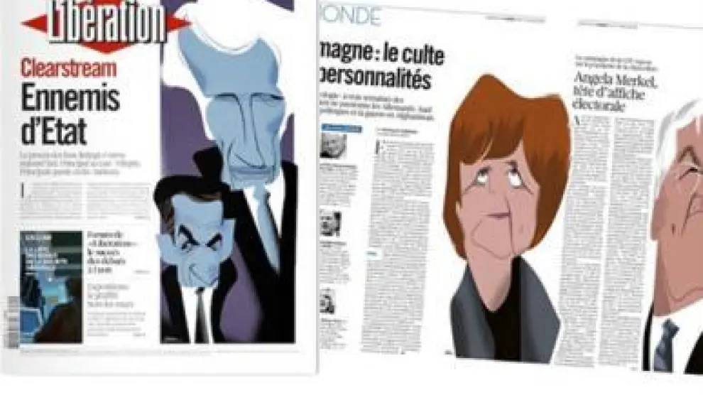 Las ilustraciones de Luis Grañena en 'Libération'.